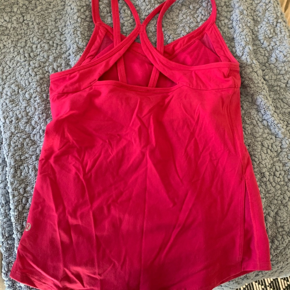 pink lulu lemon tank top